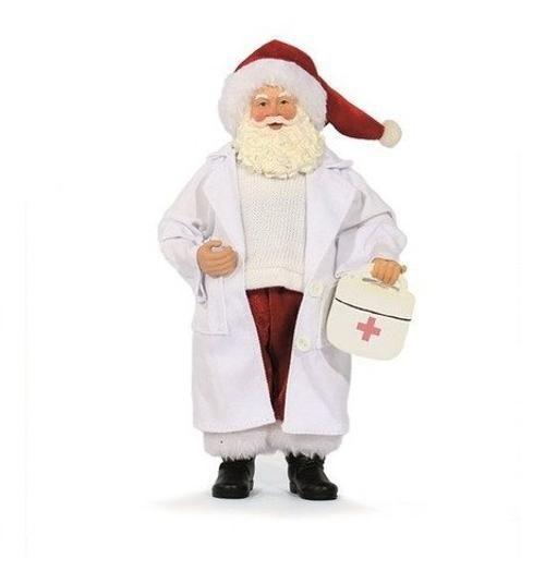 Imagem de Boneco Papai Noel Colecionáveis Médico Decoração Natal 27Cm