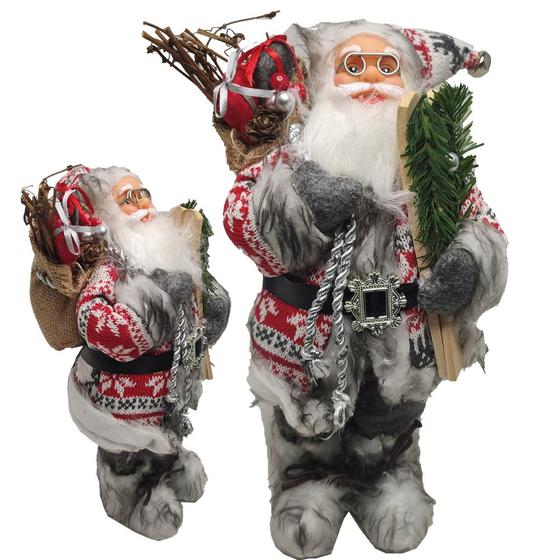 Imagem de Boneco Papai Noel Natalino 30cm Decoraçao Natal Fim do Ano Festa Comemoraçao Enfeite