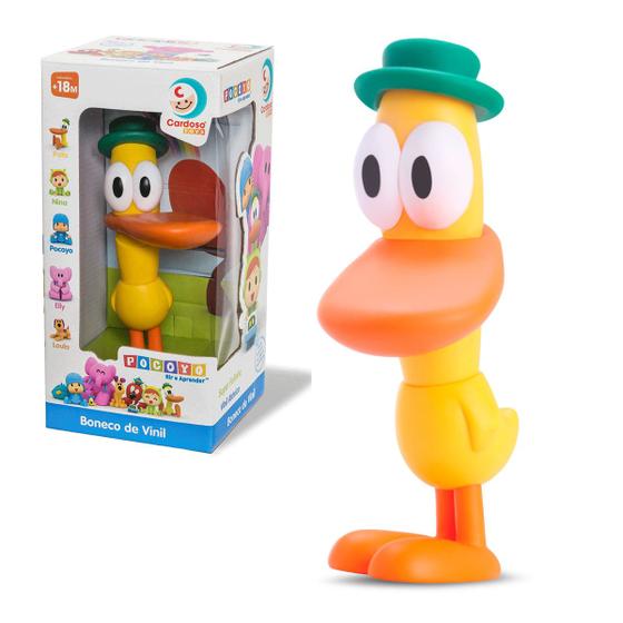 Imagem de Boneco Pato de Vinil Turma do Pocoyo Oficial Cardoso Toys