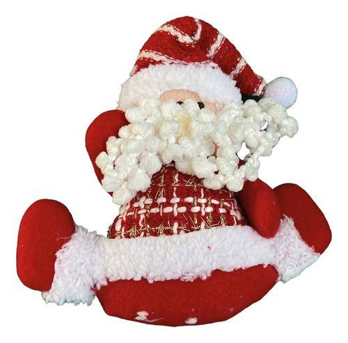 Imagem de Boneco Pelúcia Papai Noel Pendente De Árvore Natal 16cm