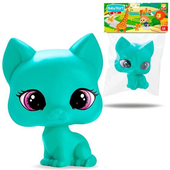 Imagem de Boneco Pet Gatinho Baby Start Soft Vinil Macio Para Bebês Silmar Brinquedos