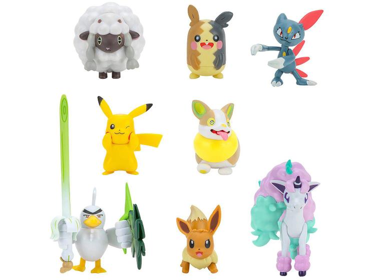 Boneco Pokémon Jazwares 8 Unidades - Sunny Brinquedos - Boneco Pokémon ...