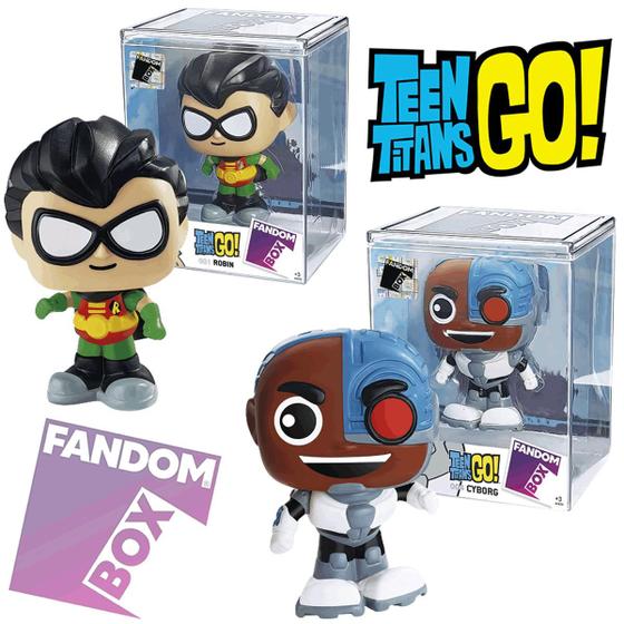 Imagem de Boneco Pop Teen Titans Go Robin e Cyborg Coleção Fandom Box