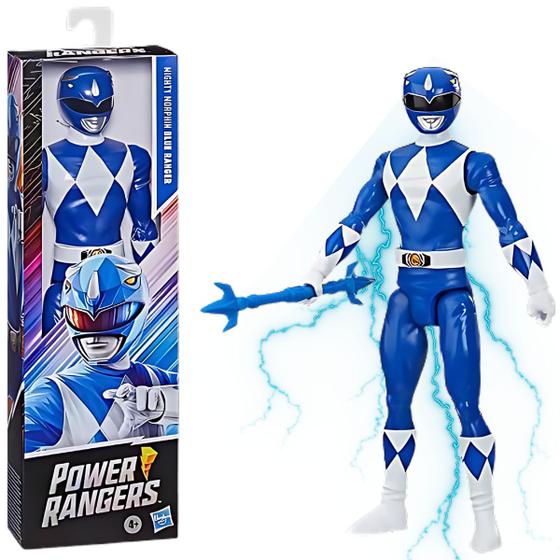 Imagem de Boneco Power Ranger Azul E8903 Original Hasbro - 30 cm  