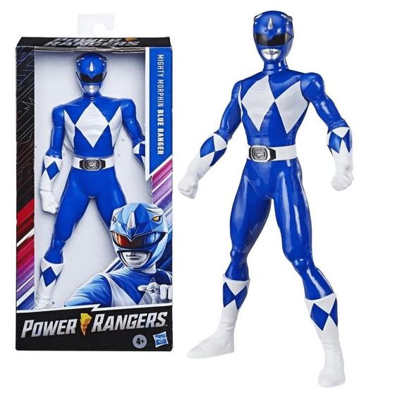 Imagem de Boneco Power Rangers Azul Colecionável Presente Brinquedo E7899 Hasbro
