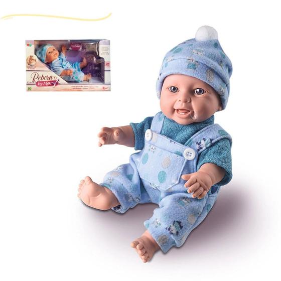 Imagem de Boneco reborn bebe menino nenem ribron bebezinho realista com detalhes bb real bebezao realistico