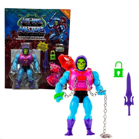 Imagem de Boneco Skeletor Com Lançador De Dragão - Masters Of The Universe  - Mattel He-man