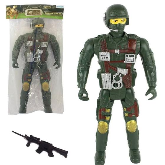 Boneco soldado militar força de elite de brinquedo com 2 peças ...