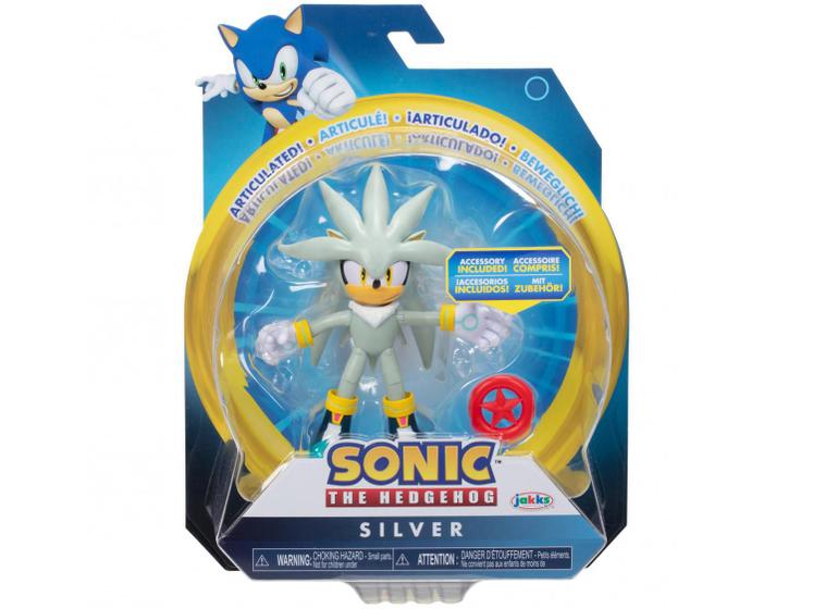 Boneco Sonic The Hedgehog Silver - com Acessório Candide - Bonecos ...
