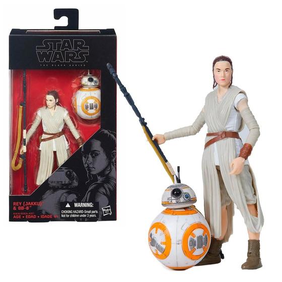 Imagem de Boneco Star Wars Black Series Rey Skywalker + BB-8 Jakku 15cm 6 polegadas Hasbro