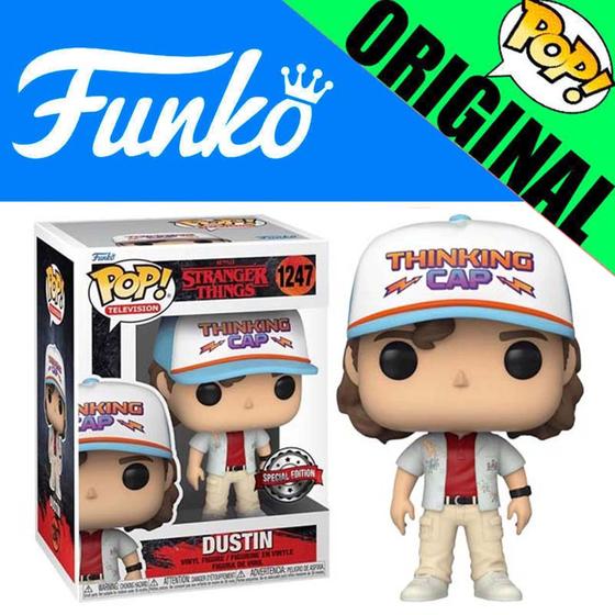 Imagem de Boneco Stranger Things Dustin Special Edition Pop Funko 1247 Original - 889698623902