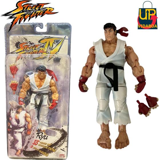 Imagem de Boneco Street Fighter premium de 18cm - Ryu Branco