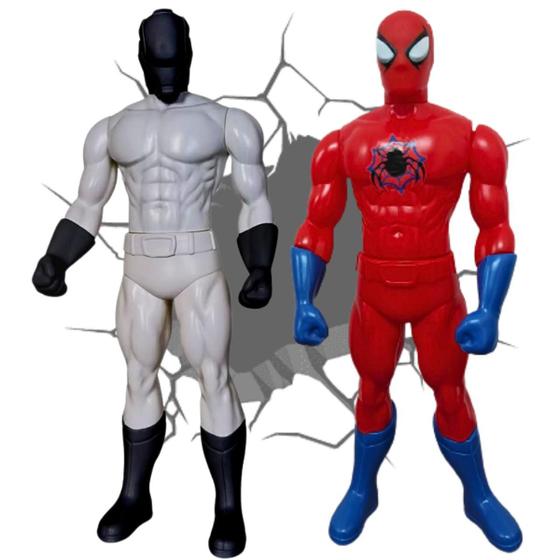 Imagem de Boneco Super Heróis Vingador Homem Infantil Aranha E Combate  Kit Bonecos 42 Articulados Super Toys