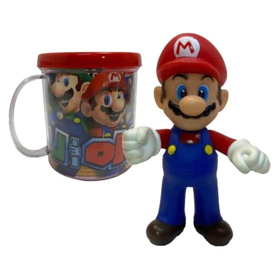 Imagem de Boneco Super Mario Bros Com Caneca Personalizada