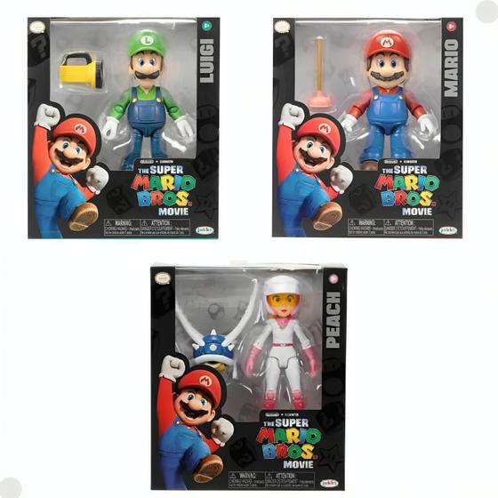 Imagem de Boneco Super Mario Filme 13cm Com Acessórios  4264 Sunny