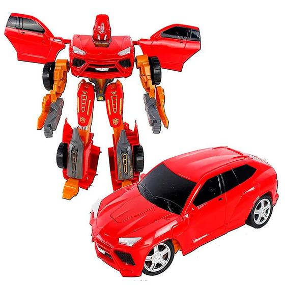 Imagem de Boneco Super Robô Transmutes 2 em 1 Robot War Vermelho L015-17 - Dorémi