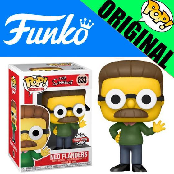 Imagem de Boneco The Simpsons Ned Flanders Special Edition Pop Funko 833 Original - 889698496117