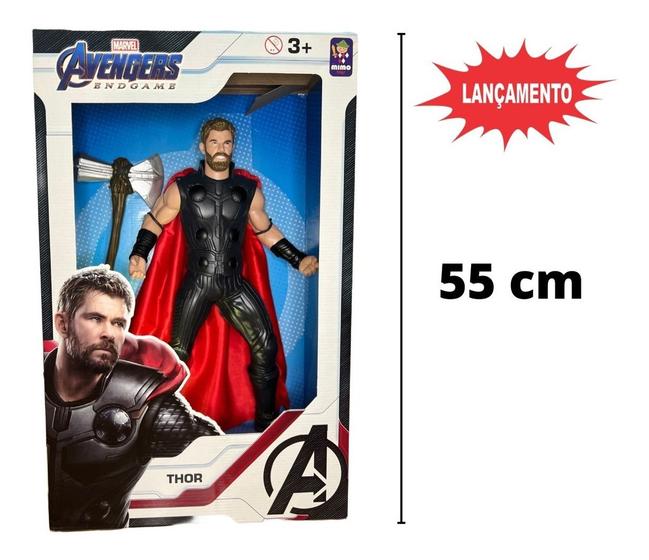 Imagem de Boneco Thor Gigante Vingadores Marvel Avengers Ultimato 55cm Lançamento