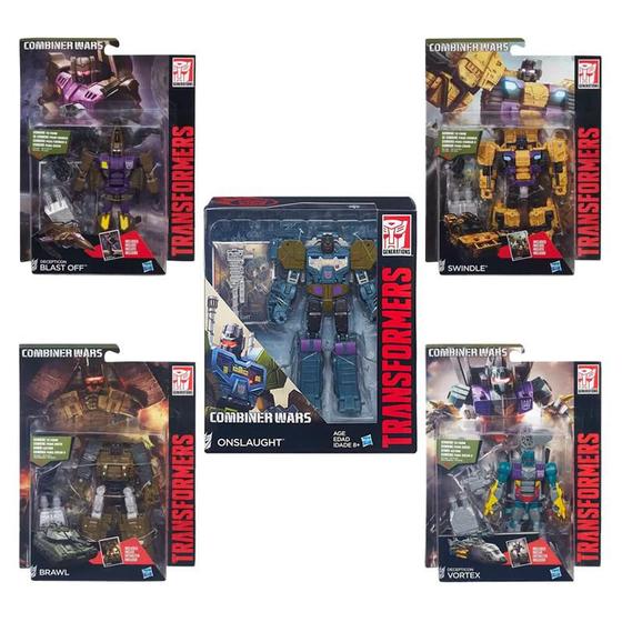 Imagem de Boneco Transformers Bruticus Combiner Wars Hasbro 5 modelos Coleção completa
