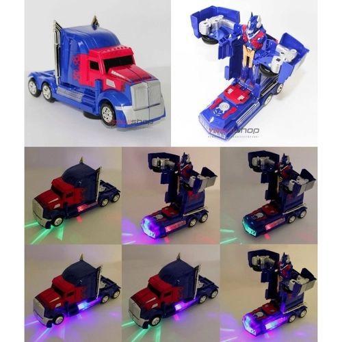 Imagem de Boneco Transformers Optimus Prime Caminhão A Pilha Bateria