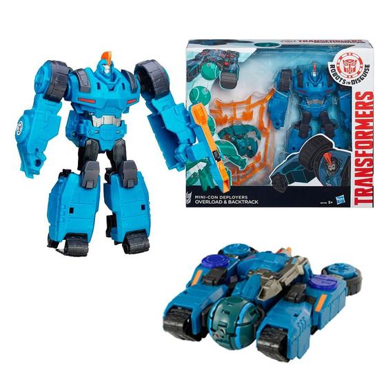 Boneco Transformers OVERLOAD + BACK Decepticons Robots in Disguise RID ...