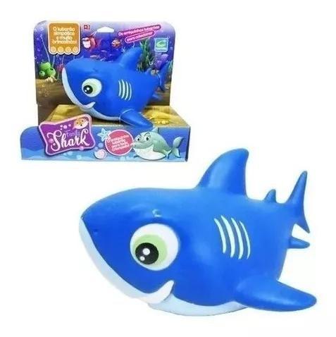 Imagem de Boneco Tubarão Vinil Macio Bebe Shark Brinquedo Infantil