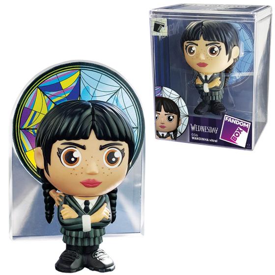 Imagem de Boneco Wandinha com Vitral Fandom Box Addams Colecionavel