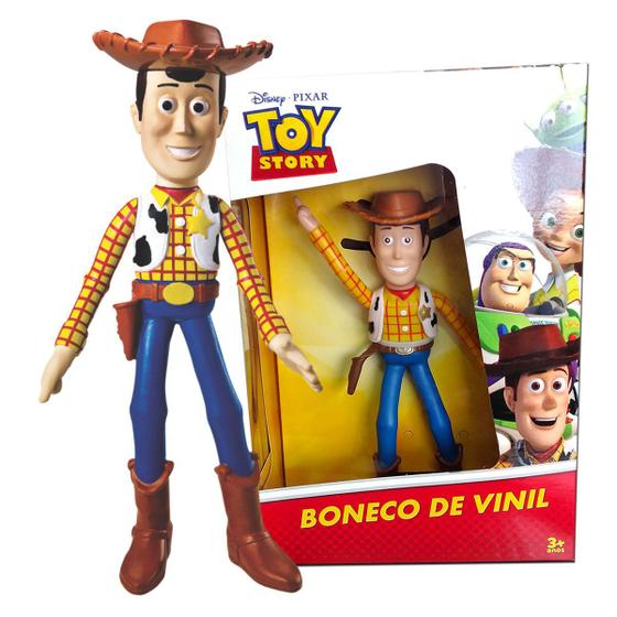 Imagem de Boneco Woody Toy Story Disney Vinil Articulado Brinquedo