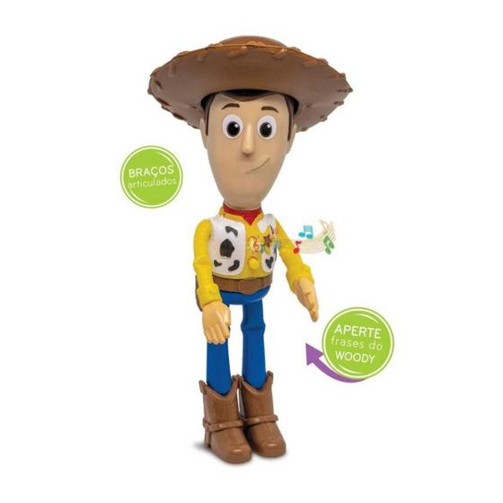 Imagem de Boneco Woody Toy Story Meu Amigo Fala Frases Original - Elka 1134