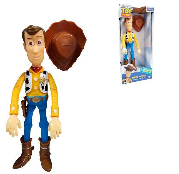 Imagem de Boneco Xerife Woody Toy Story 4  28 cm Articulado Fala 14 Frases Portugues - Etitoys