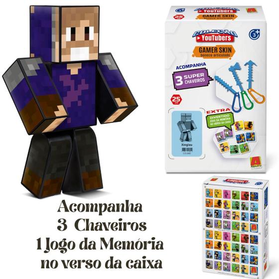 Imagem de Boneco Xinglau 25cm Com 3 Chaveiros Algazarra Brinquedos