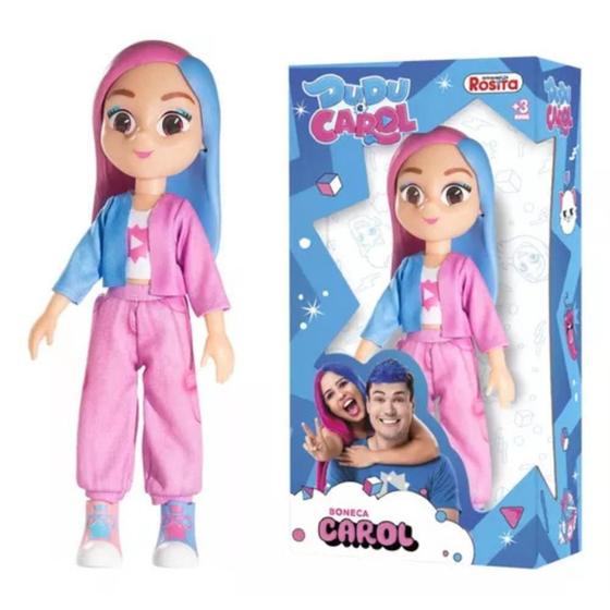 Boneco Youtuber Vinil Carol Articulado Dudu e Carol 26cm - Rosita ...