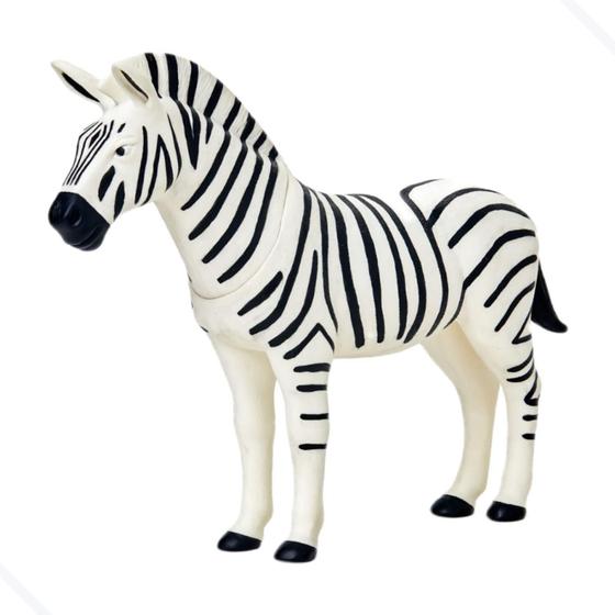 Imagem de Boneco Zebra Bicho Safari Brinquedo Colecionável