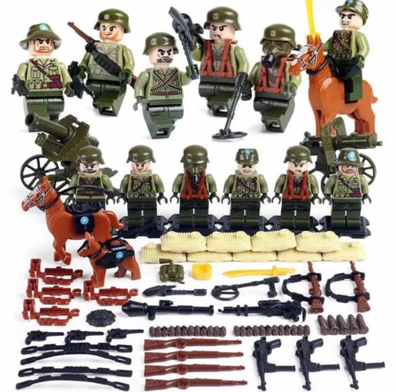 Imagem de Bonecos Blocos De Montar Exército Super Comando Cavalaria
