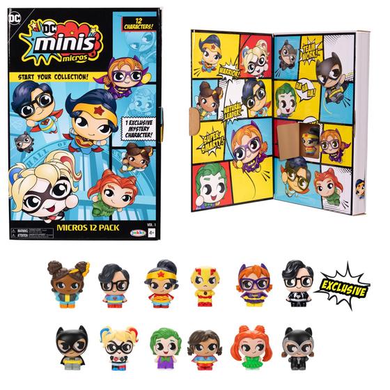 Imagem de Bonecos Colecionáveis DC Minis Micros - Pacote com 12 e 4 cm - Exclusivo Amazon