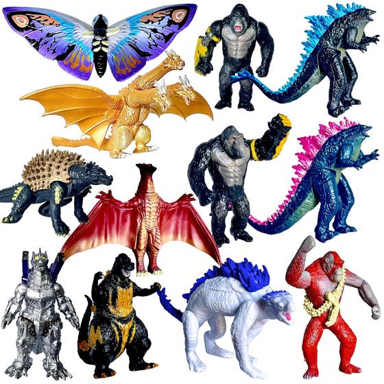 Imagem de Bonecos de Ação Godzilla x Kong: The New Empire - Conjunto TWCare com 12 Figuras