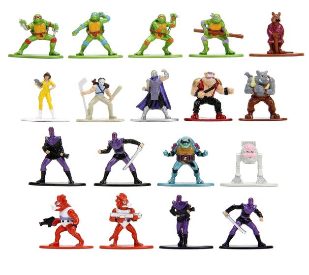 Imagem de Bonecos de ação Jada Toys Teenage Mutant Ninja Turtles, pacote com 18