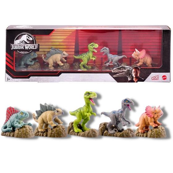 Bonecos Dinossauros - Kit com 5 Figura Jurassic World Mattel - Bonecos ...