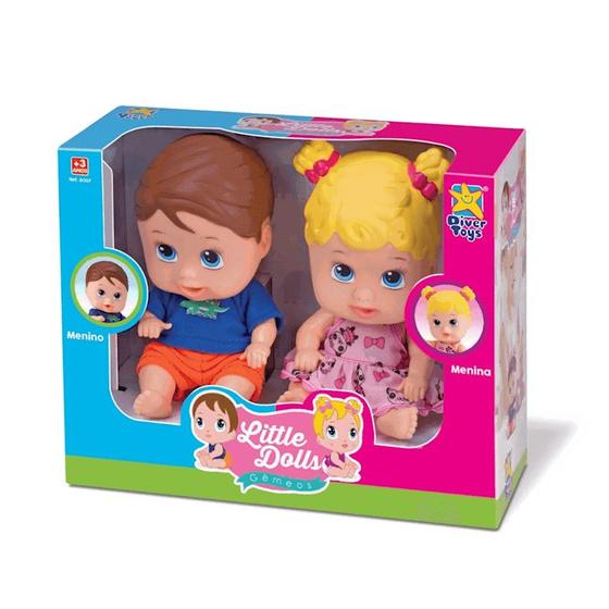 Bonecos Little Dolls Gemeos 8037 Divertoys Menor preço em Bonecos Little Dolls Gemeos 8037 Divertoys