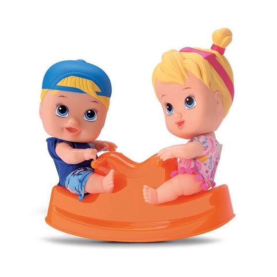 Imagem de Bonecos Little Dolls Playground com Gangorra Menininho e Menininha - 8097 - Divertoys