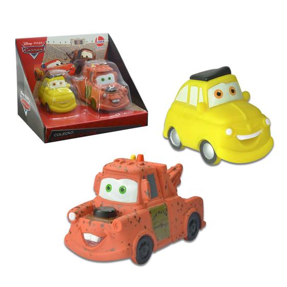 Imagem de Bonecos Mcqueen Carros 3 Tow Mater e Luige Infantil de Vinil