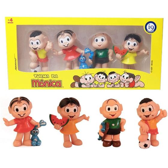 Bonecos Turma da Mônica 4 Personagens 8cm - I9 Brinquedos - Bonecos ...