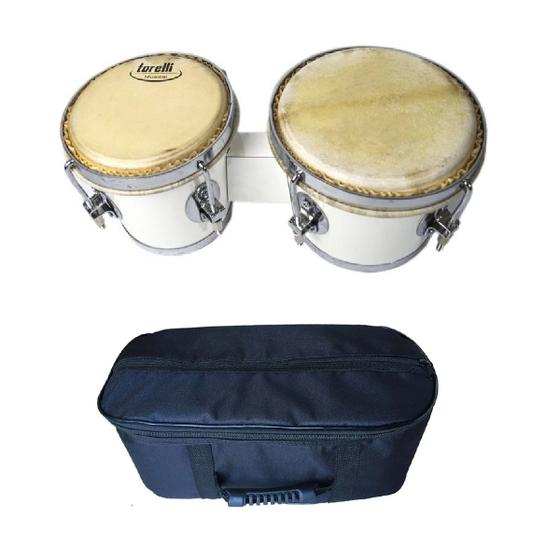 Imagem de Bongo De Madeira 7x8 Com Pele Animal Torelli Tb011 Bc Com Bag