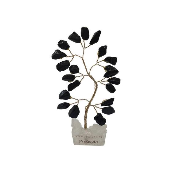 Imagem de Bonsai Pedra Turmalina Base Cristais 10Cm - Proteção