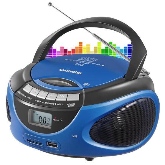 Imagem de Boombox Gelielim BT-9228 com Bluetooth, Rádio AM/FM e Leitor de CD