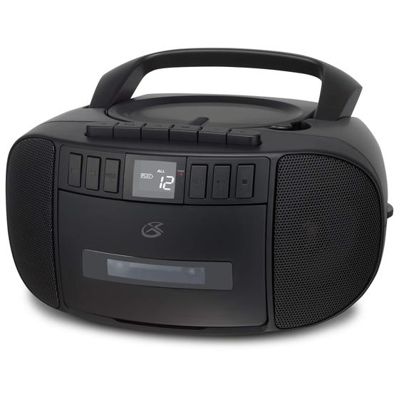 Imagem de Boombox GPX BCA209B AM/FM portátil com CD e cassete