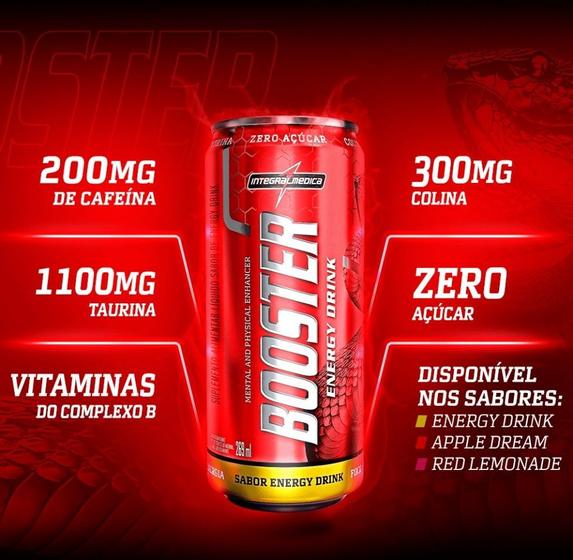 Imagem de Booster Energy Drink (269ml) - Sabor: Red Lemonade