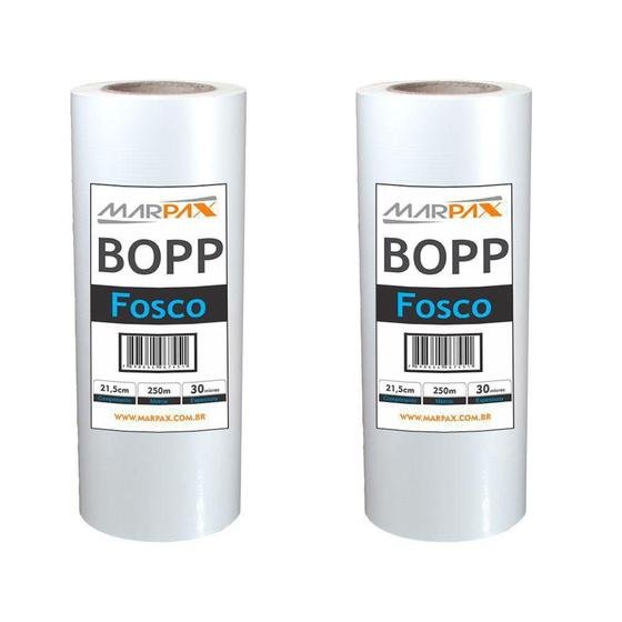 Imagem de BOPP Fosco para laminação Bobina A4 21,5cmx250m Marpax 2un