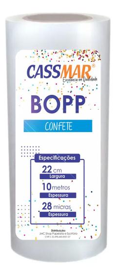 Imagem de Bopp Holográfico Confete Para Laminação 22cmx10 Cassmar 01 Uni
