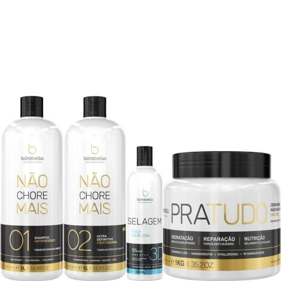 Imagem de Borabella Kit Não Chore 1L + Selagem 350ml + Pratudo 1kg